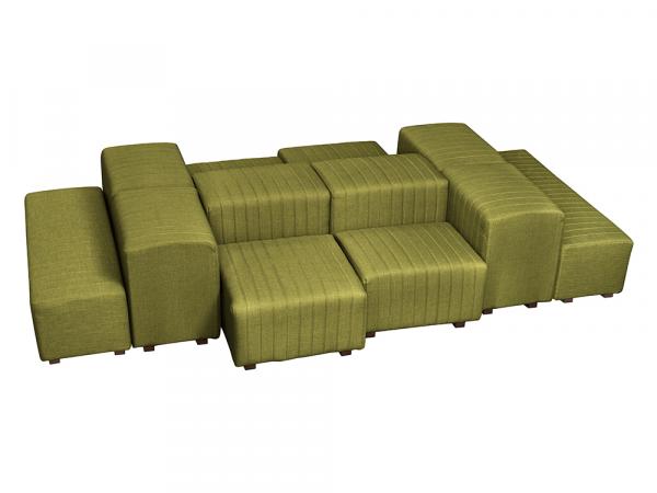 Olive Green Fabric -- Beverly Oasis Large Grouping -- CESS-082 -- Trade Show Furniture Rental