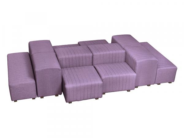 Lavender Fabric -- Beverly Oasis Large Grouping -- CESS-087 -- Trade Show Furniture Rental