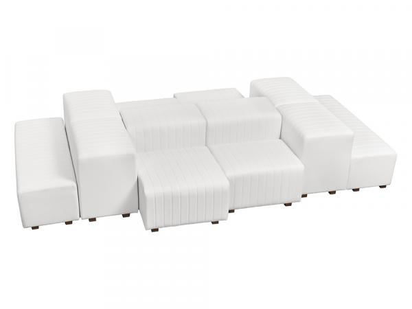 White Vinyl -- Beverly Oasis Large Grouping -- CESS-088 -- Trade Show Furniture Rental