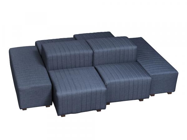 Ocean Blue Fabric -- Beverly Oasis Medium Grouping -- CESS-090 -- Trade Show Furniture Rental