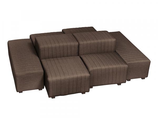 Brown Fabric -- Beverly Oasis Medium Grouping -- CESS-092 -- Trade Show Furniture Rental