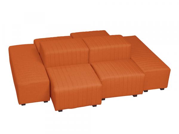 Orange Fabric -- Beverly Oasis Medium Grouping -- CESS-096 -- Trade Show Furniture Rental