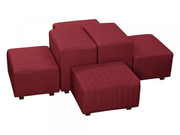 Red Fabric -- Beverly Oasis Medium Grouping -- CESS-108 -- Trade Show Furniture Rental