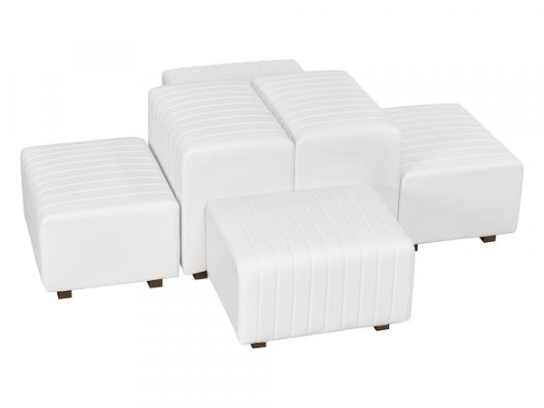 White Vinyl -- Beverly Oasis Small Grouping -- CESS-110 -- Trade Show Furniture Rental