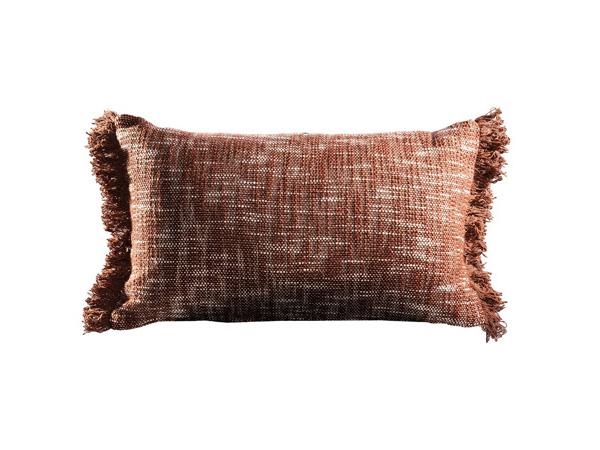 Frayed Lumbar Pillow Spiced Orange (CEAC-035) -- Trade Show Rental Furniture