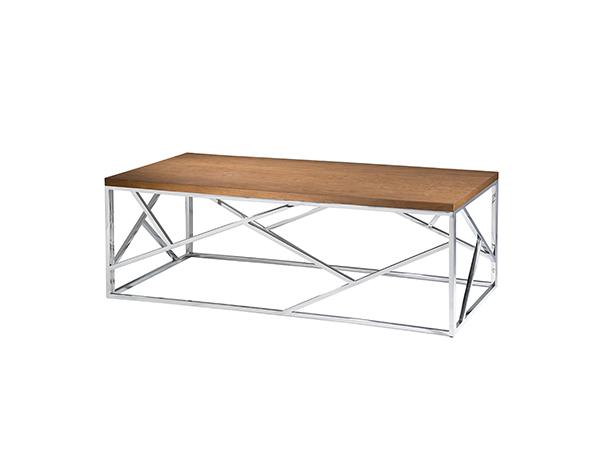 Alondra Cocktail Table w/ Wood Top -- Trade Show Rental Furniture 