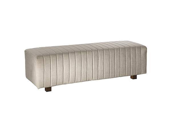 CEOT-029 (Linen) | Beverly Bench Ottoman -- Trade Show Rental Furniture
