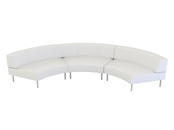 Curved Trade Show Rental Sofa