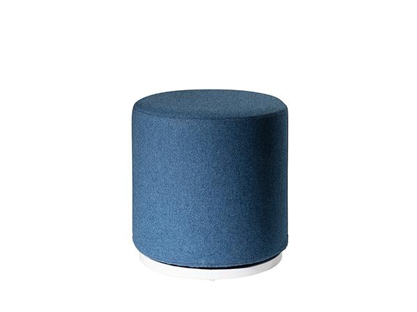 CEOT-034 (Blue Fabric) | Marche Swivel Ottoman -- Trade Show Rental Furniture