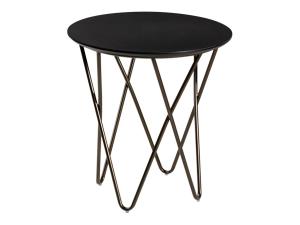 Mesa End Table w/ Black Top -- Trade Show Rental Furniture 