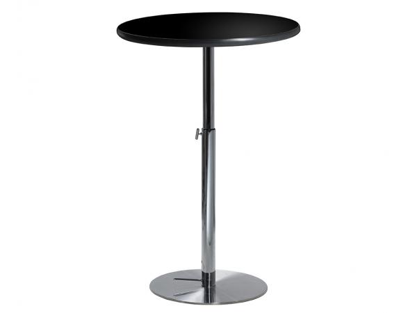 CEBT-027 | 30" Round Bar Table w/ Black Top and Hydraulic Base -- Trade Show Furniture Rental