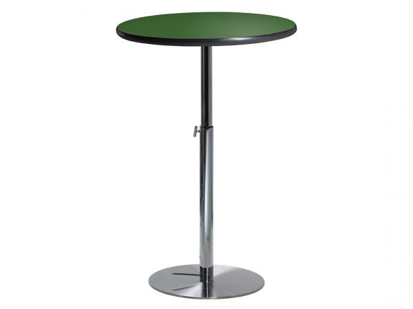 CEBT-030 | 30" Round Bar Table w/ Green Top and Hydraulic Base -- Trade Show Furniture Rental
