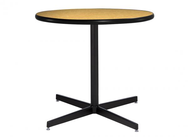 30" Round Cafe Table w/ Brushed Yellow Top and Standard Black Base (CECA-029)
 -- Trade Show Furniture Rental