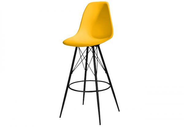 CEBS-036 | Chelsea Barstool Black Goldenrod Yellow -- Trade Show Furniture Rental