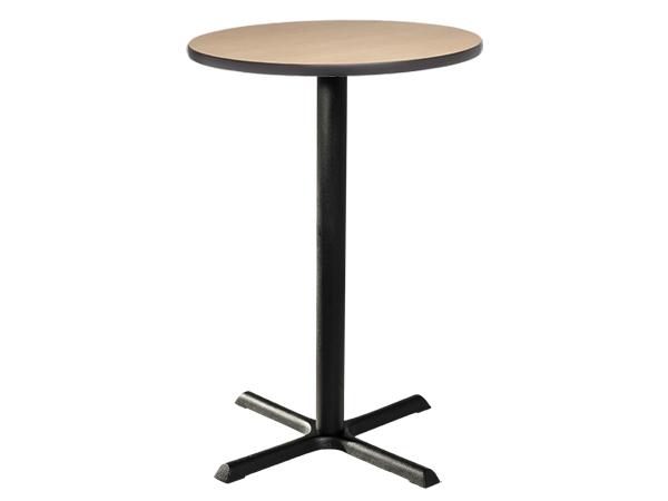 CEBT-028 | 30" Round Bar Table w/ Maple Top and Standard Black Base -- Trade Show Furniture Rental