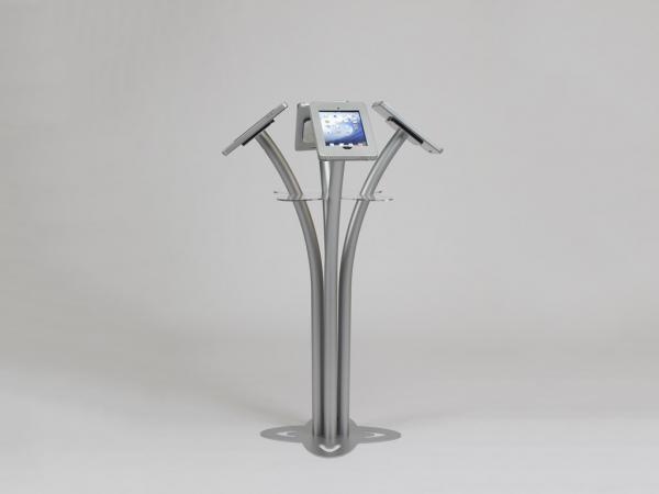 MOD-1338 Portable iPad Kiosk -- Silver -- Aluminum Base