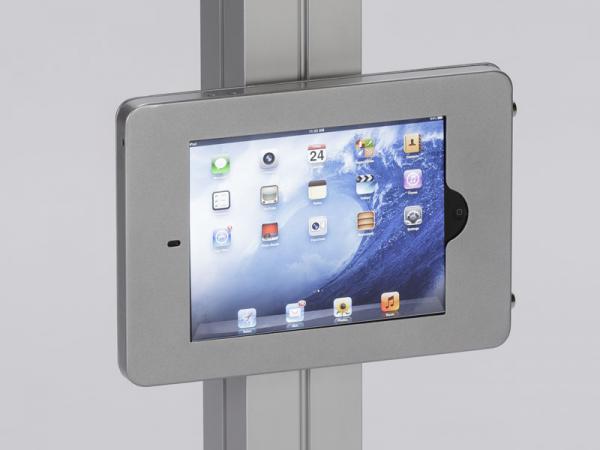 MOD-1318 Swivel iPad Clamshell Frame for Extrusion -- Silver