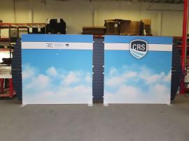 SEGUE Sunrise Double-sided VK-2315 Exhibit with SEG Tension Fabric Graphics, Wing Accents, and Aluminum Extrusion Frames